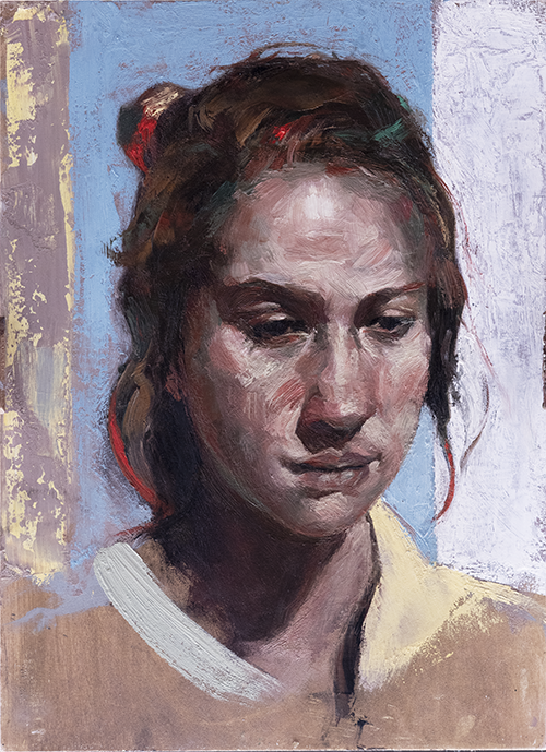 Portrait painting in oil - Alice