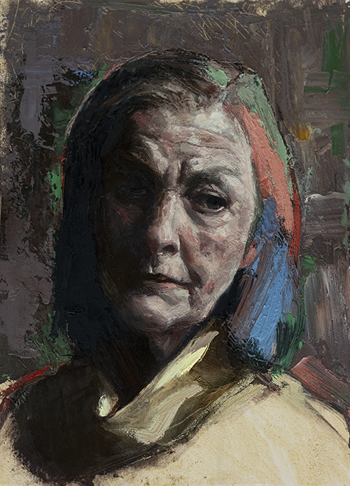 Portrait painting in oil - Babbe