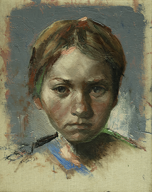 Portrait painting in oil - Emma