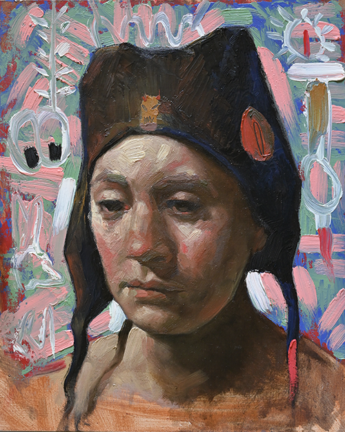 Portrait painting in oil - Harlequin 4