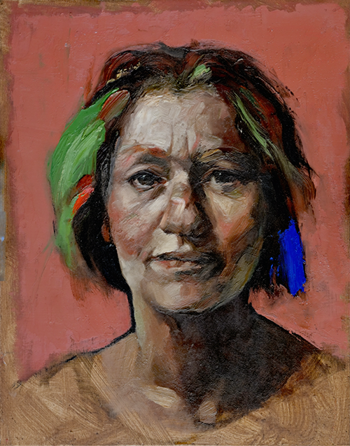 Portrait painting in oil - Primevera