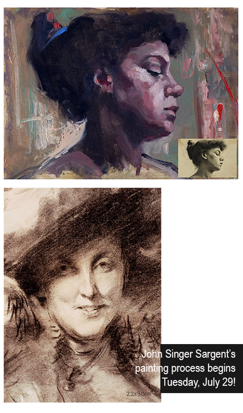 Portrait Drawing Painting Alla Prima