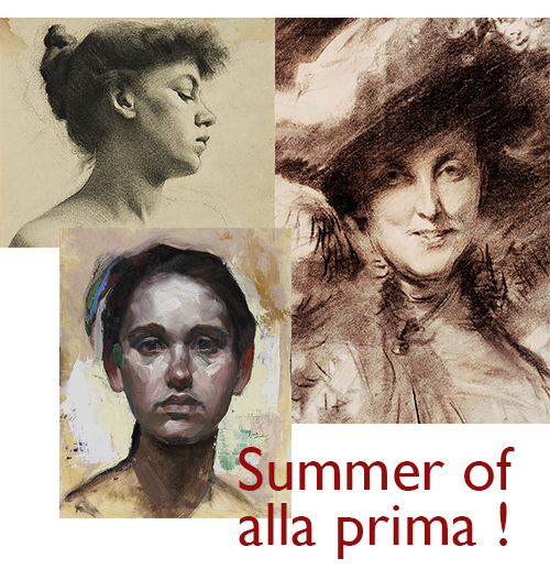 Portrait Drawing Painting Alla Prima